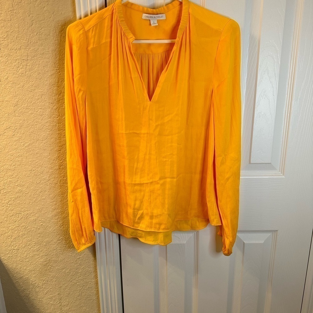 𝅺chelsea & Violet long sleeve button down blouse size Small - Picture 2 of 7